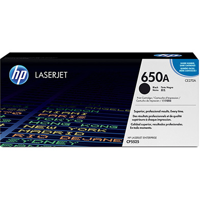 Genuine HP 650A Black Toner Cartridge (13,500 Pages)